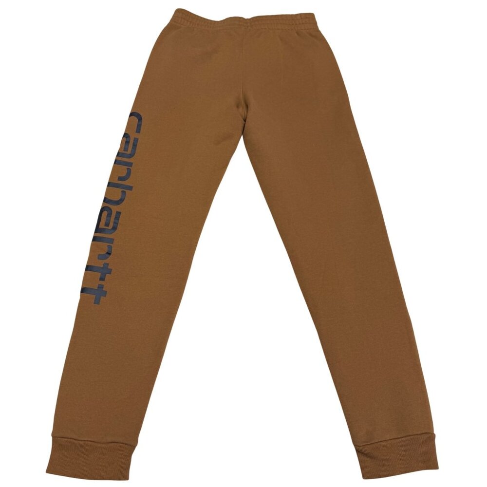 Carhartt Youth Fleece Logo Jogger Sweatpants Brown, Size L (14-16) - Picture 2 of 10
